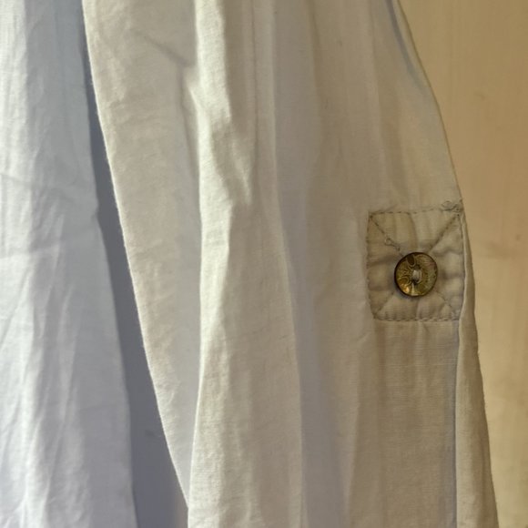 Women's Soft Surroundings Pastel Blue Tunic Blouse - Picture 5 of 7